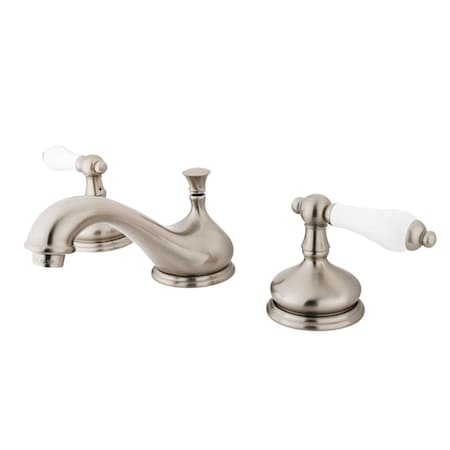 Kingston Brass KS1168PL 8" Widespread Bathroom Faucet, Brushed Nickel KS1168PL